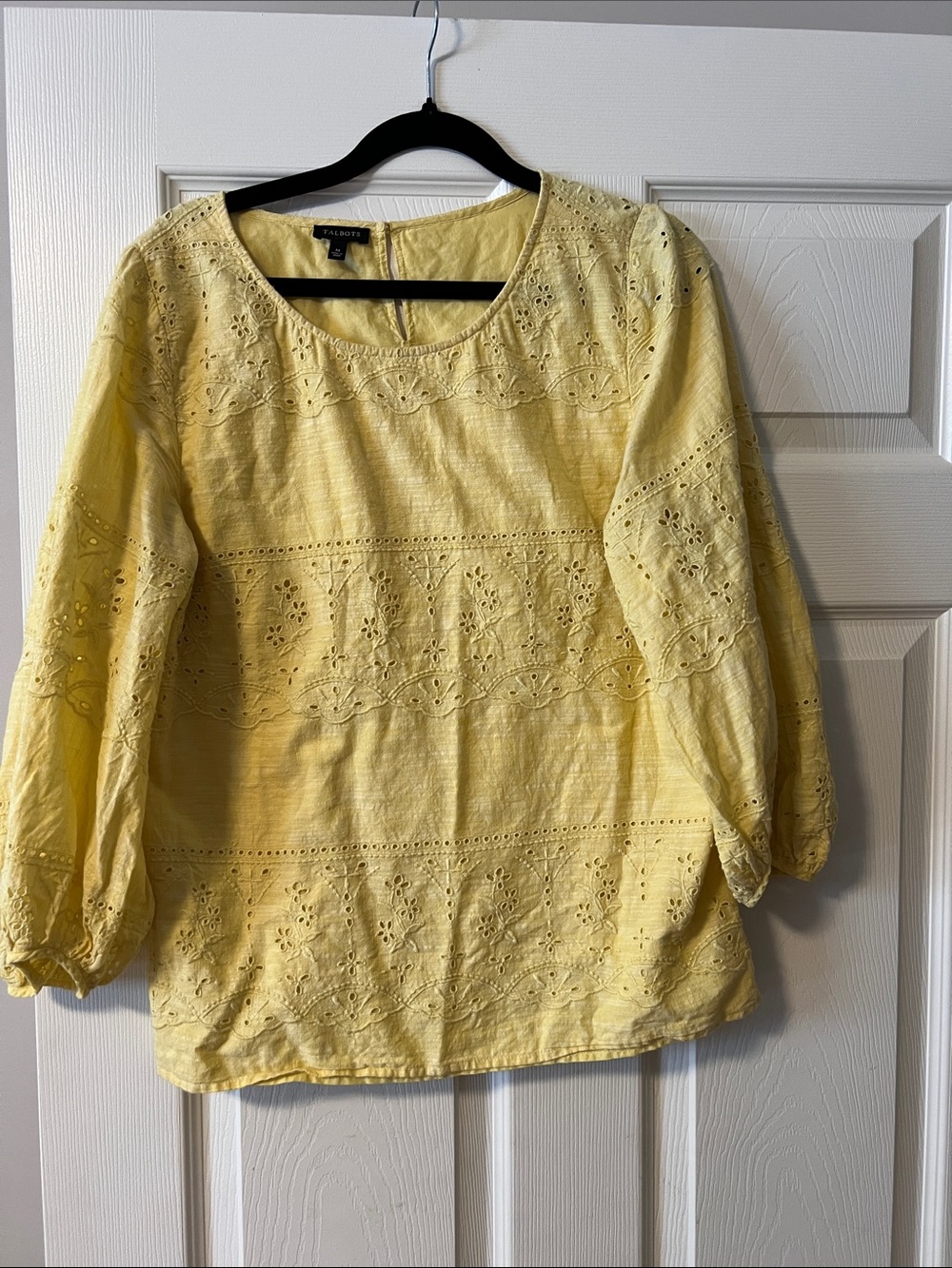 Talbots Soft Lemon Yellow Blouse